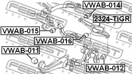 FEBEST VWAB-016 Control Arm-/Trailing Arm Bush